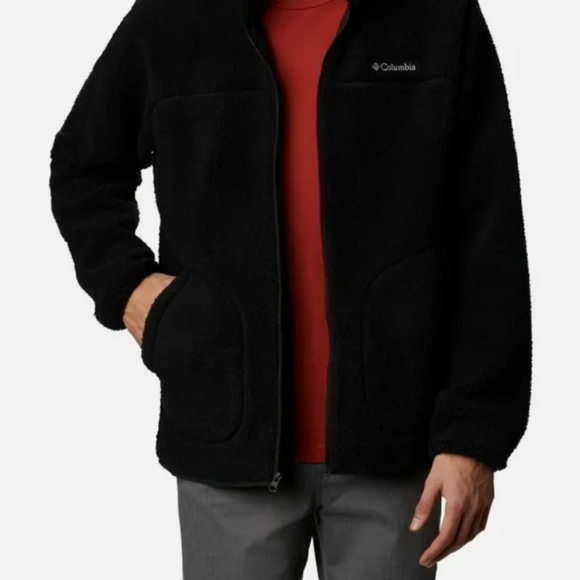 Columbia Rugged Ridge 11 sherpa fleece jacket SZ.XL NWT Black - Picture 2 of 8